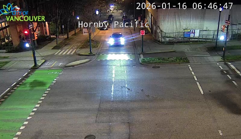 Hornby St and Pacific St - South