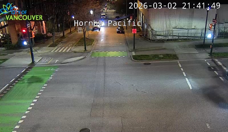 Hornby St and Pacific St - South