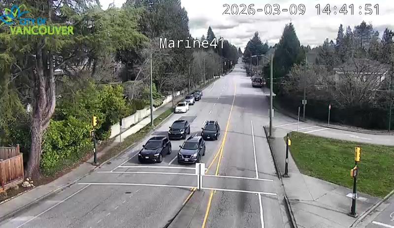 SW Marine Dr and W 41st Ave - East