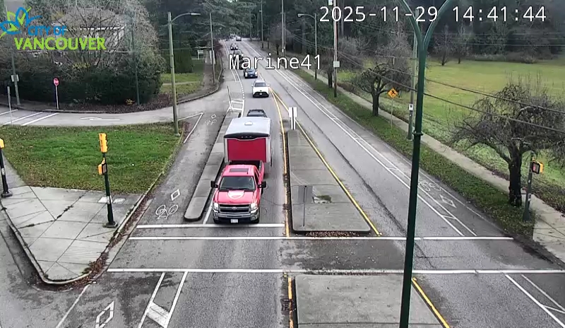 SW Marine Dr and W 41st Ave - East