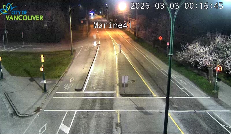 SW Marine Dr and W 41st Ave - East