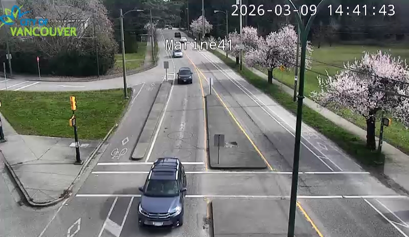 SW Marine Dr and W 41st Ave - East