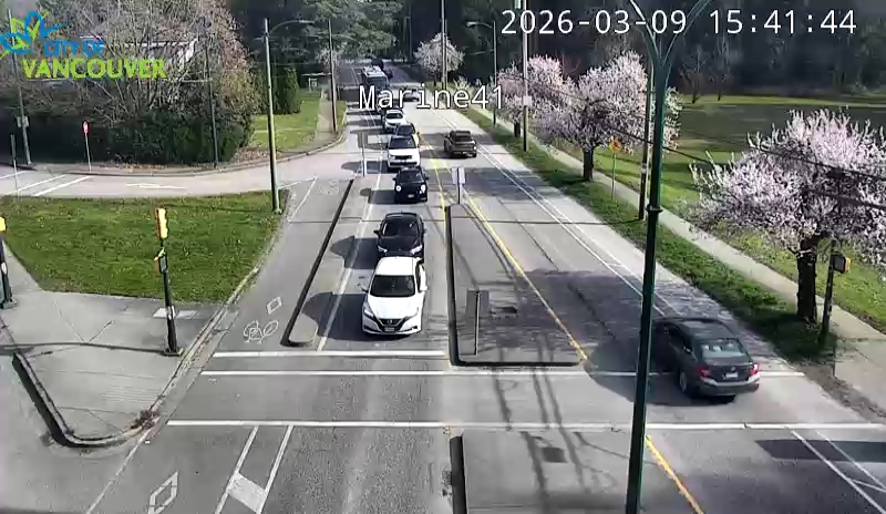 SW Marine Dr and W 41st Ave - East