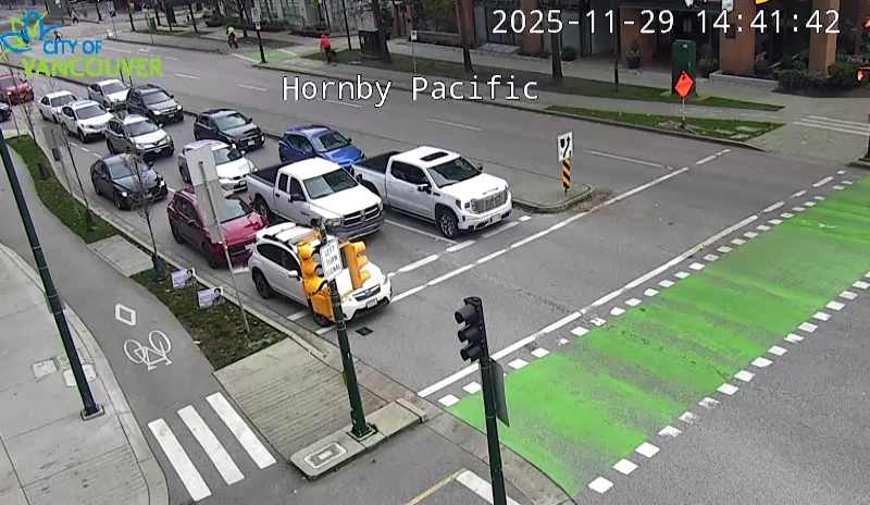 Hornby St and Pacific St - East