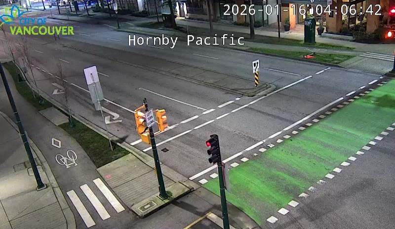Hornby St and Pacific St - East