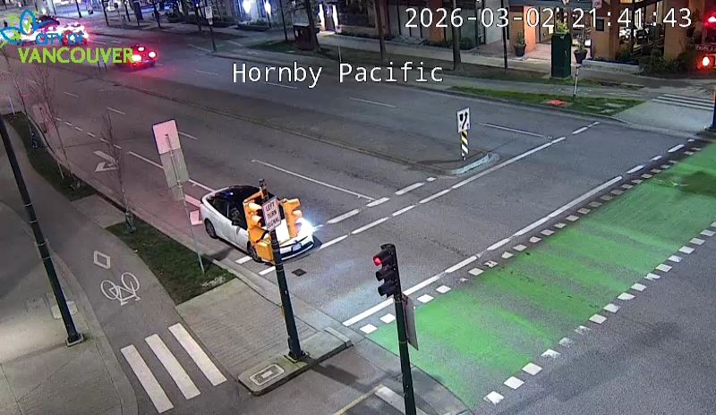 Hornby St and Pacific St - East