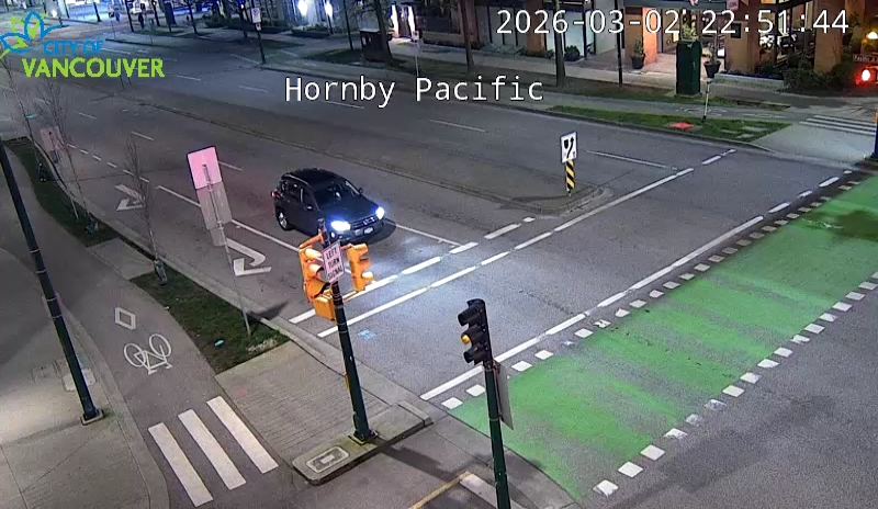 Hornby St and Pacific St - East