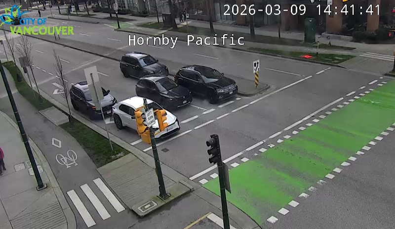 Hornby St and Pacific St - East