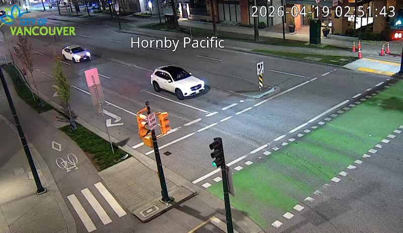 Hornby St and Pacific St - East