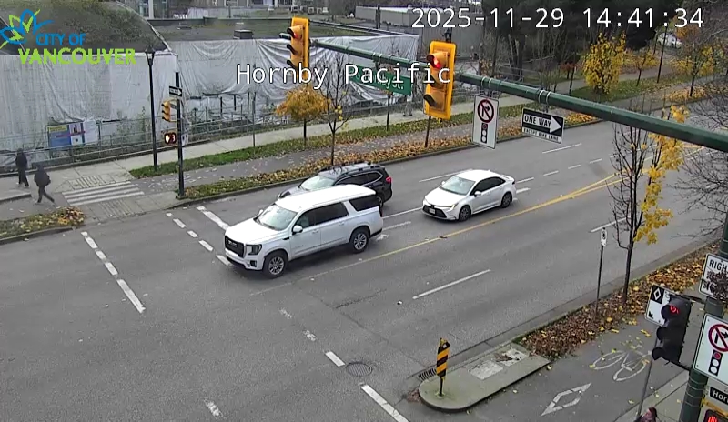 Hornby St and Pacific St - West