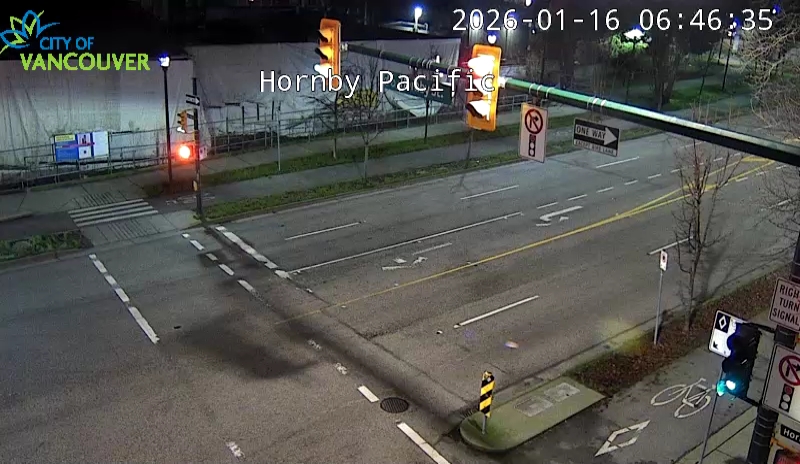 Hornby St and Pacific St - West