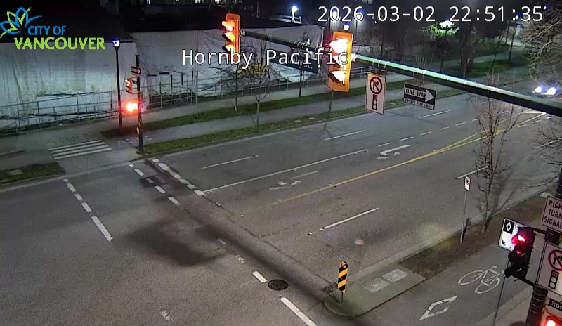 Hornby St and Pacific St - West