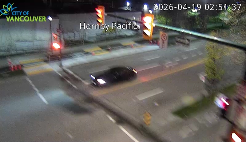 Hornby St and Pacific St - West