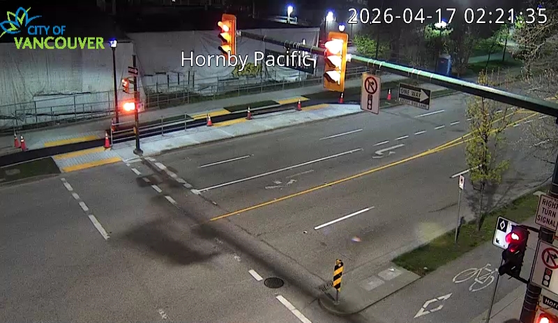 Hornby St and Pacific St - West